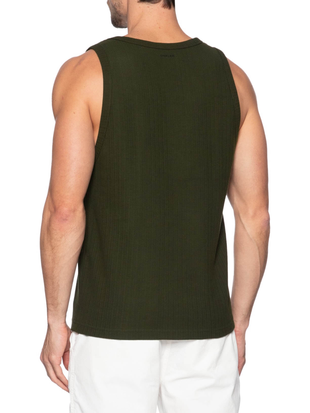 Regata Masculina Canelada Vintage Verde Osklen