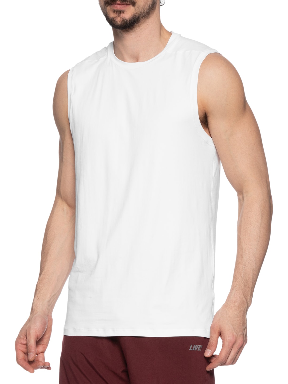 Regata Masculina Comfy Equilíbrio Men Branco Live!