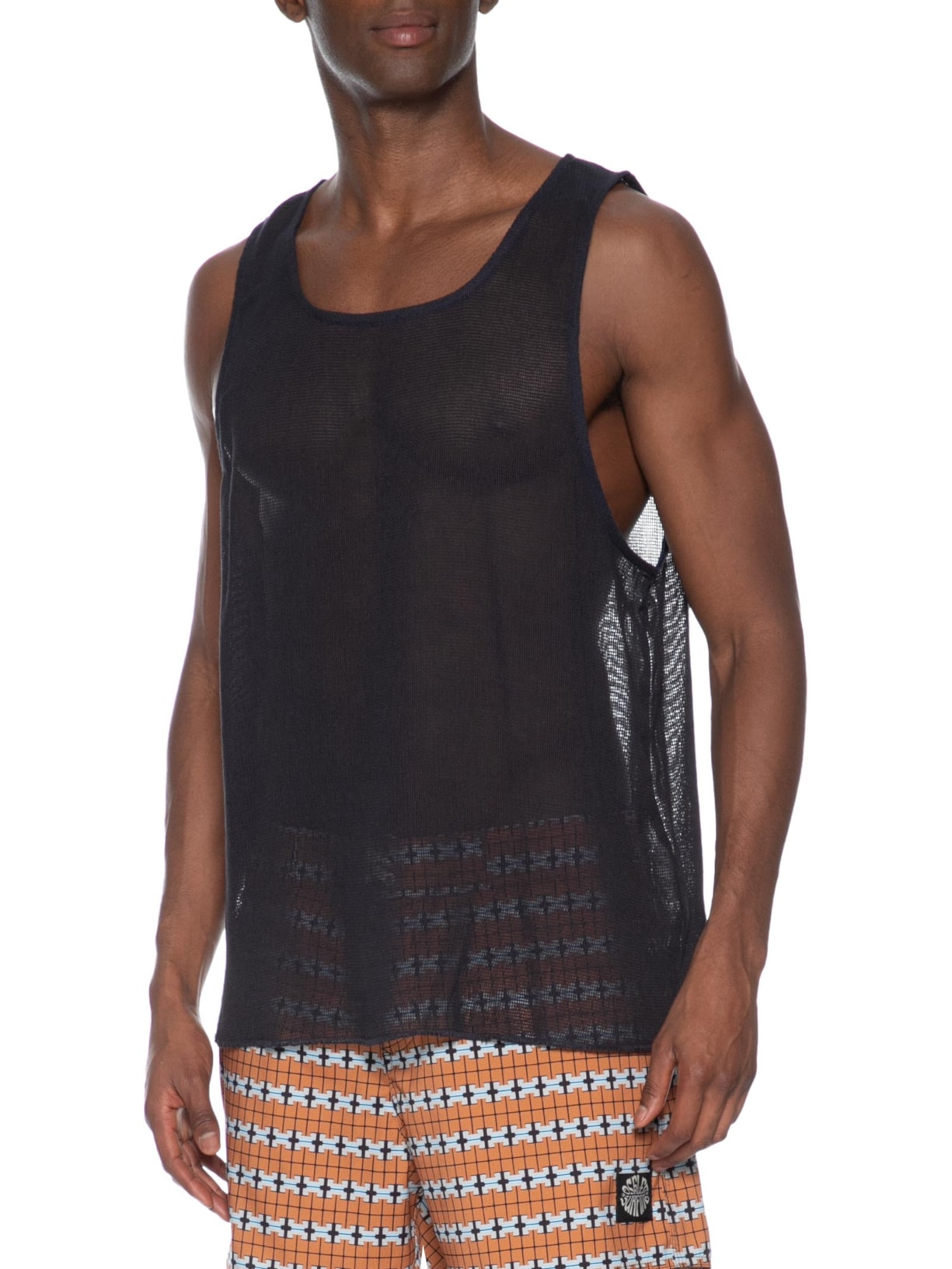 Regata Masculina Cotton Caiçara Azul Osklen