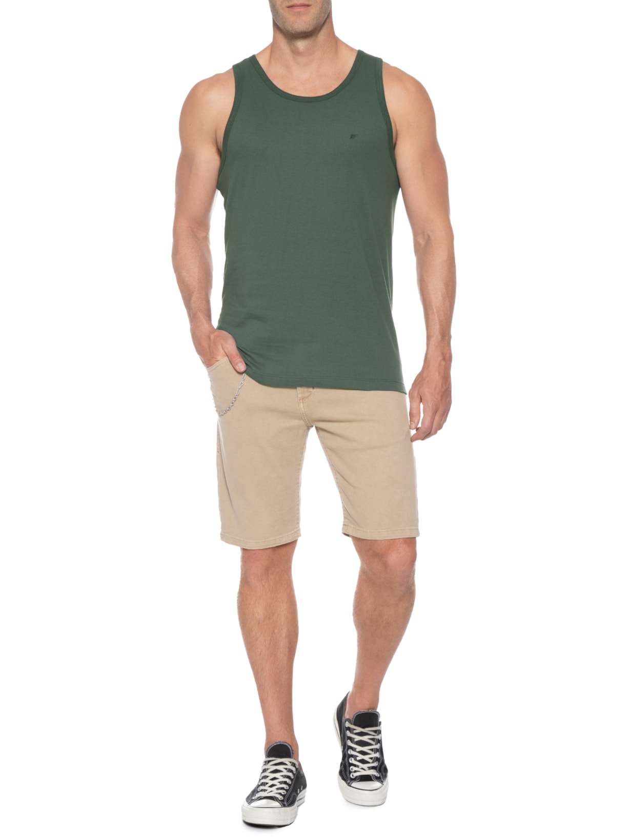 Regata Masculina Cotton Fine Easa Verde Ellus