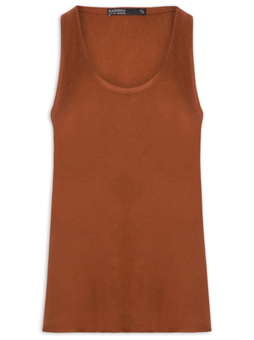 Regata Masculina Curta Viscose - Marrom
