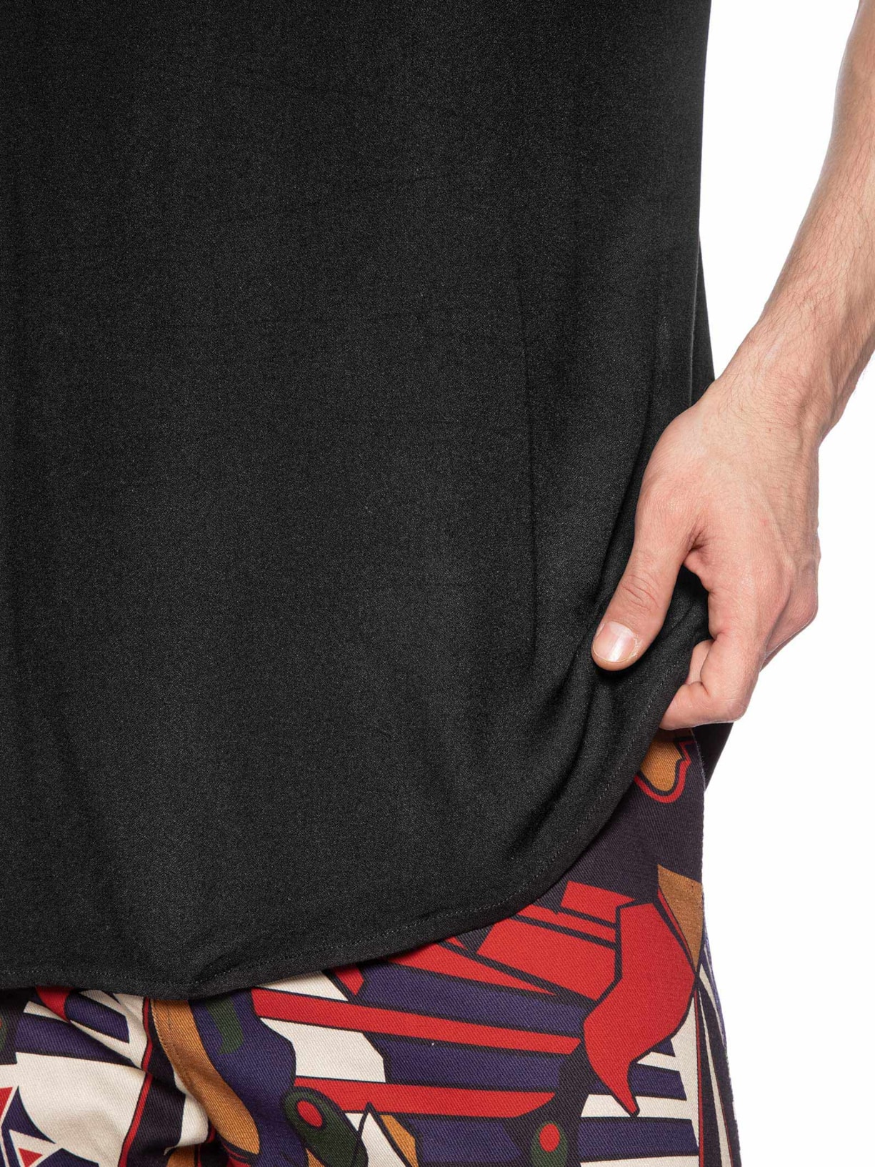 Regata Masculina Curta Viscose Preto Handred