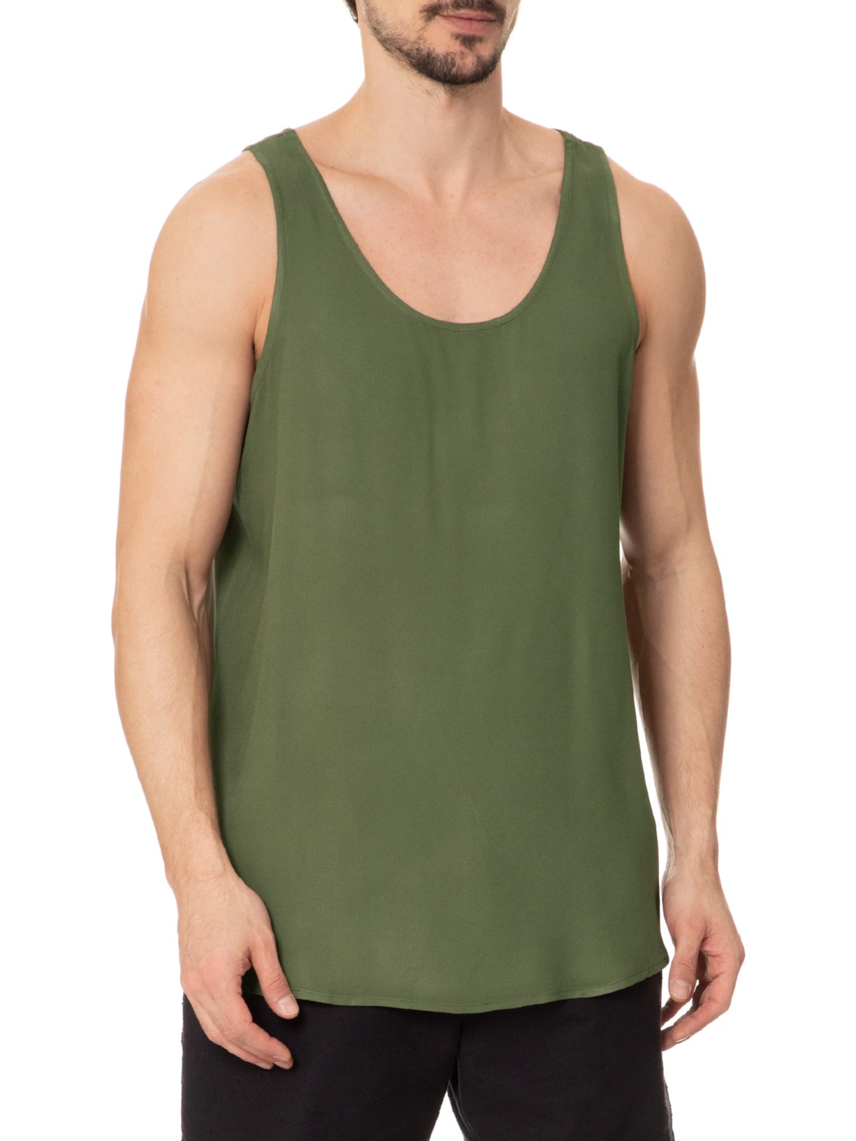 Regata Masculina Curta Viscose Verde Handred