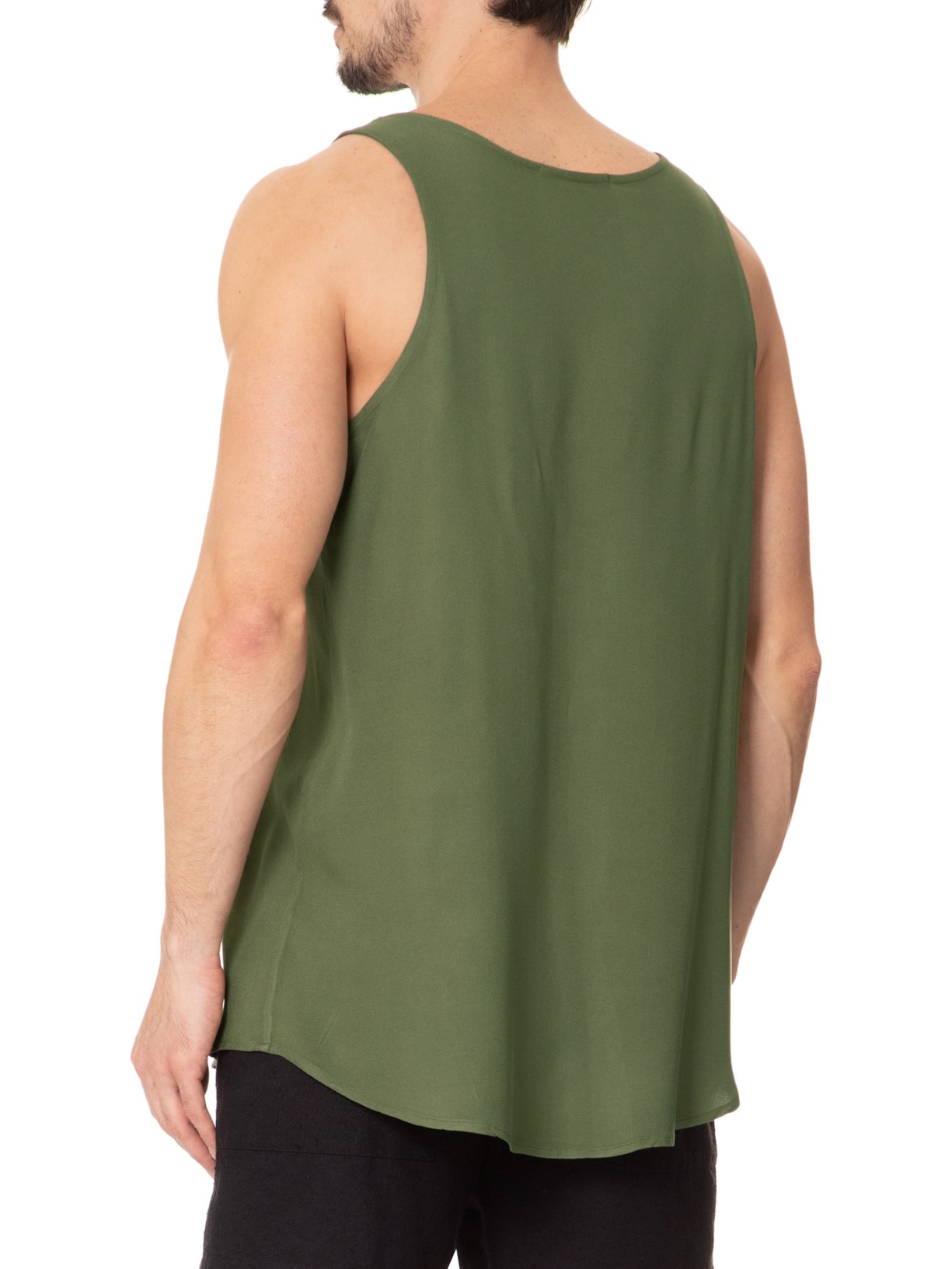 Regata Masculina Curta Viscose Verde Handred