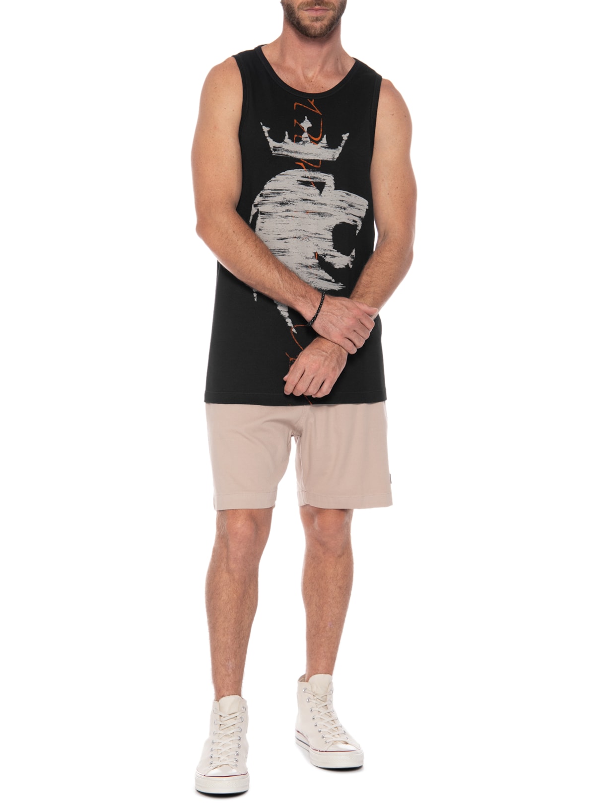 Regata Masculina Double Face New Preto Von Der Volke