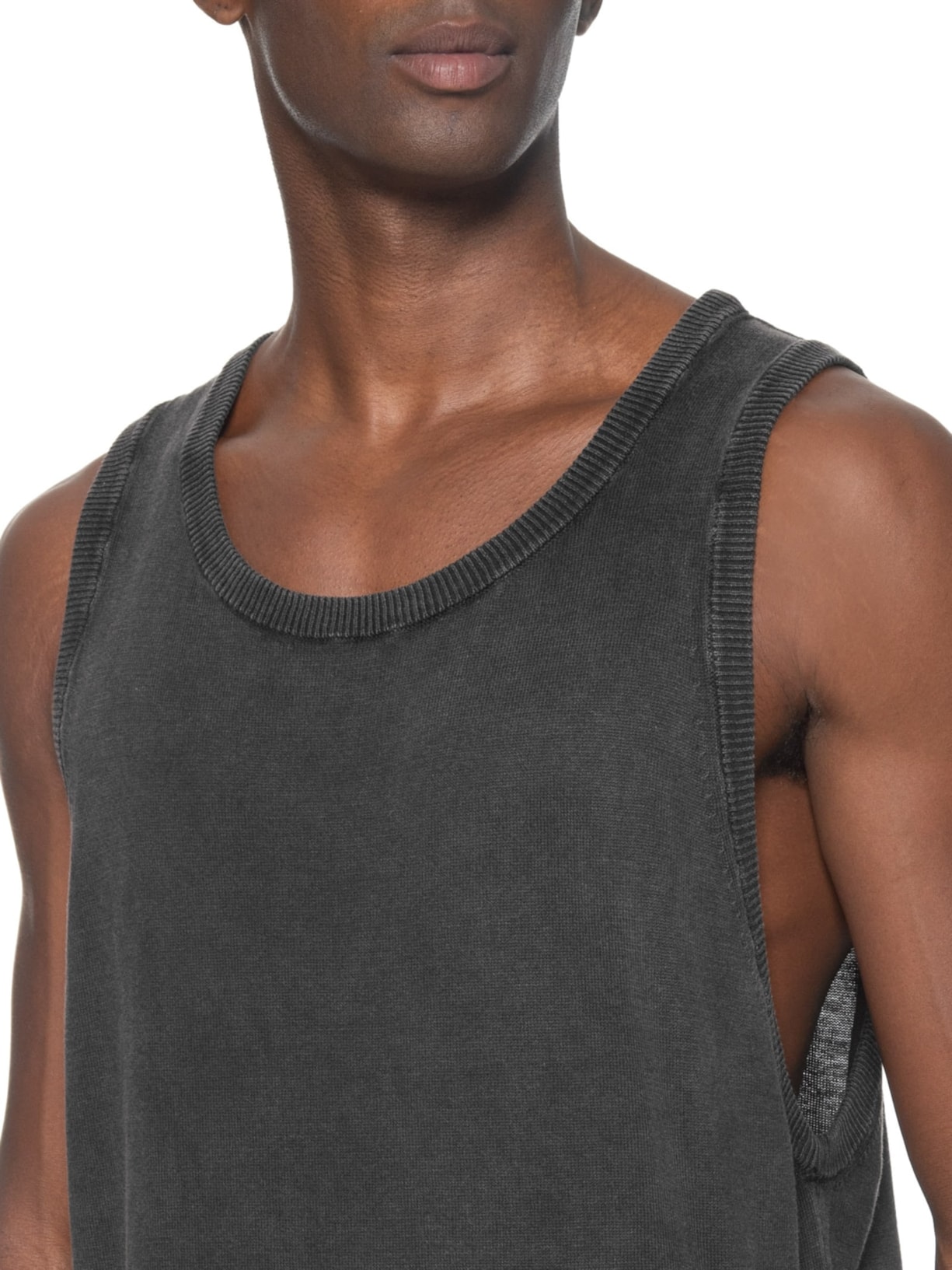 Regata Masculina Double Tricot Stone Cinza Osklen