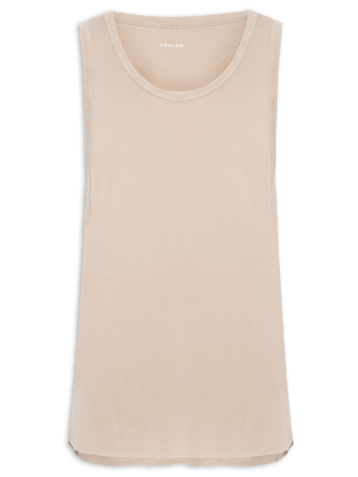 Regata Masculina Double Used Ribbed - Bege