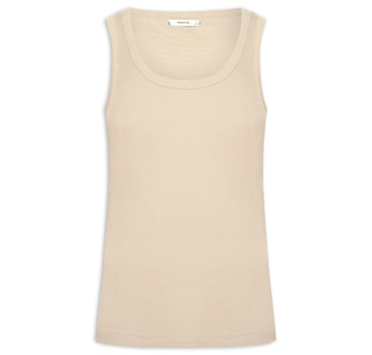 Regata Masculina Em Algodão - Bege