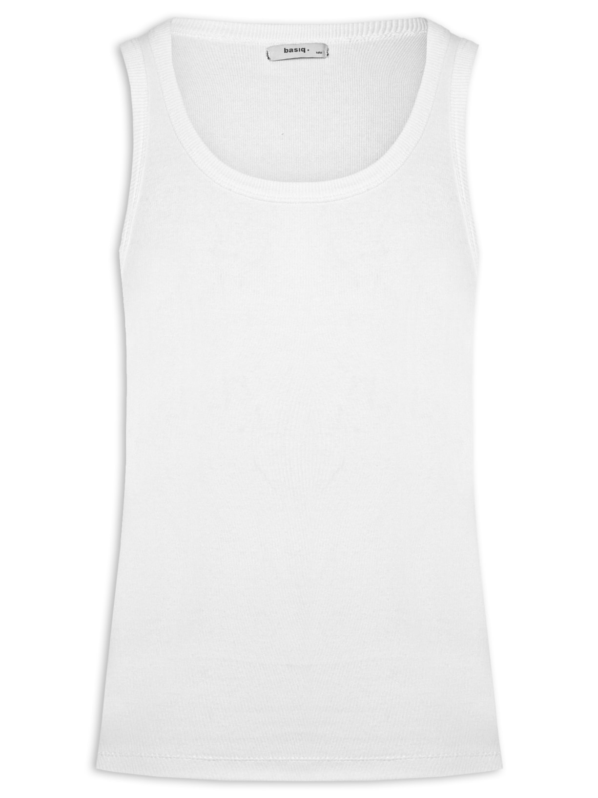 Regata Masculina Em Algodão Branco Basiq Men