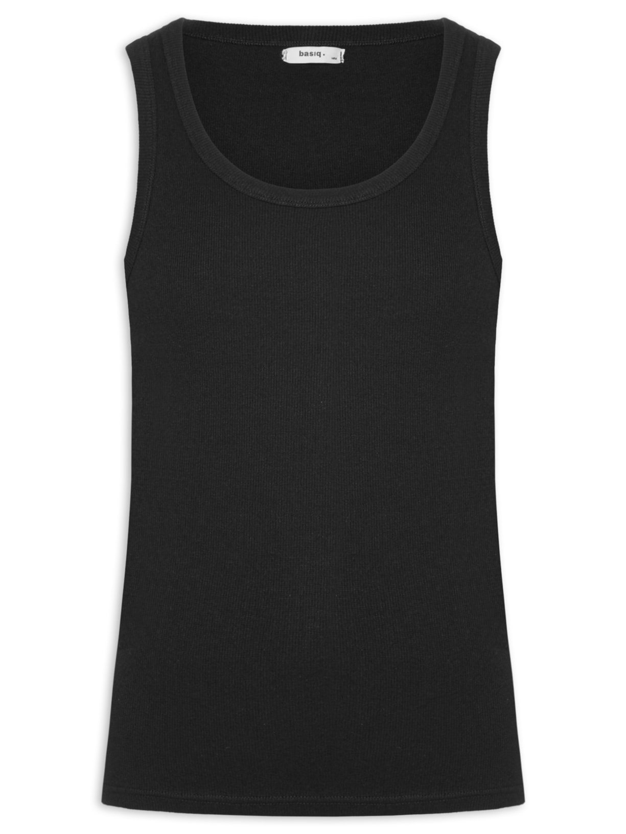 Regata Masculina Em Algodão Preto Basiq Men