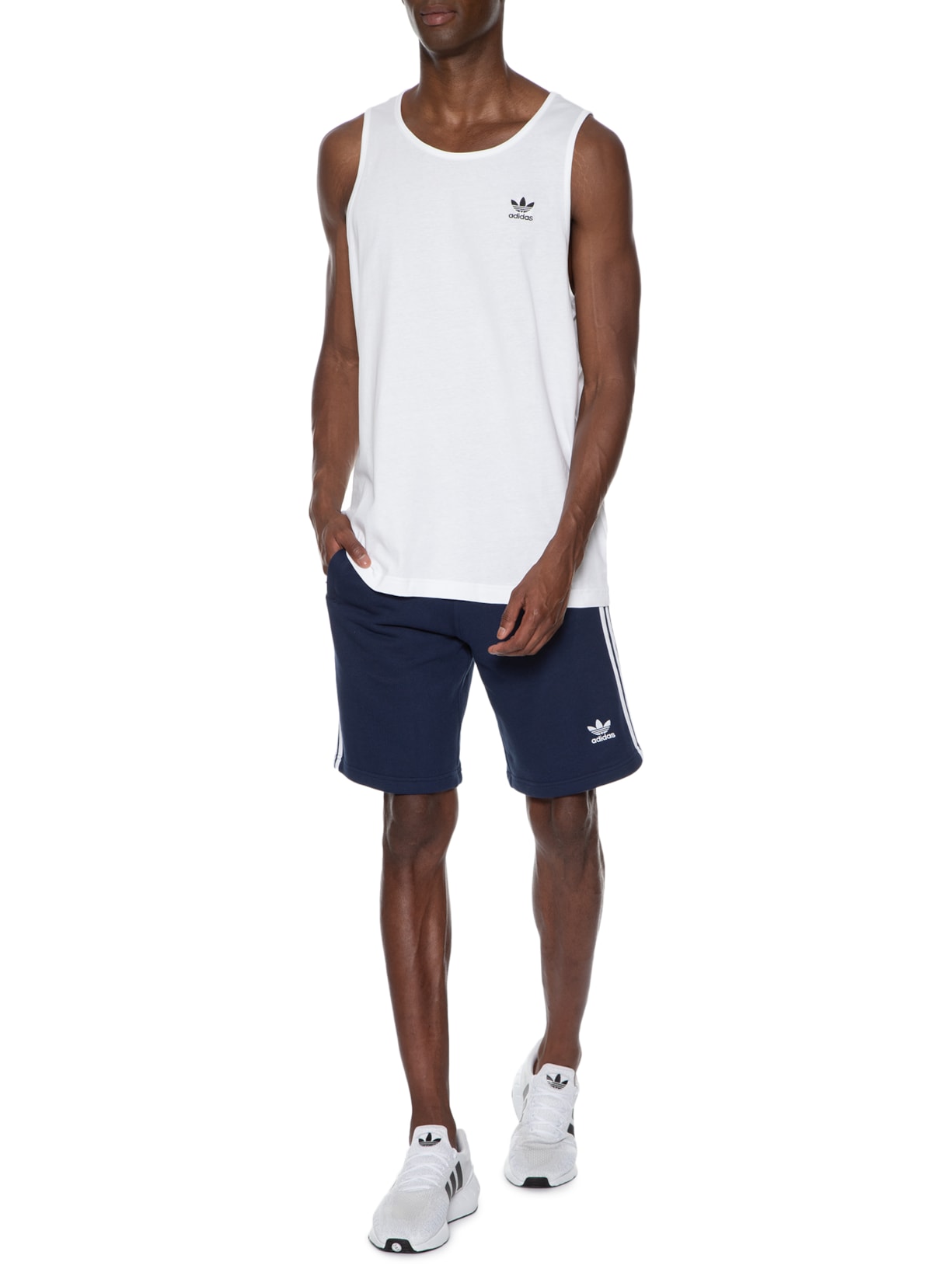 Regata Masculina Essentials Branco Adidas Originals