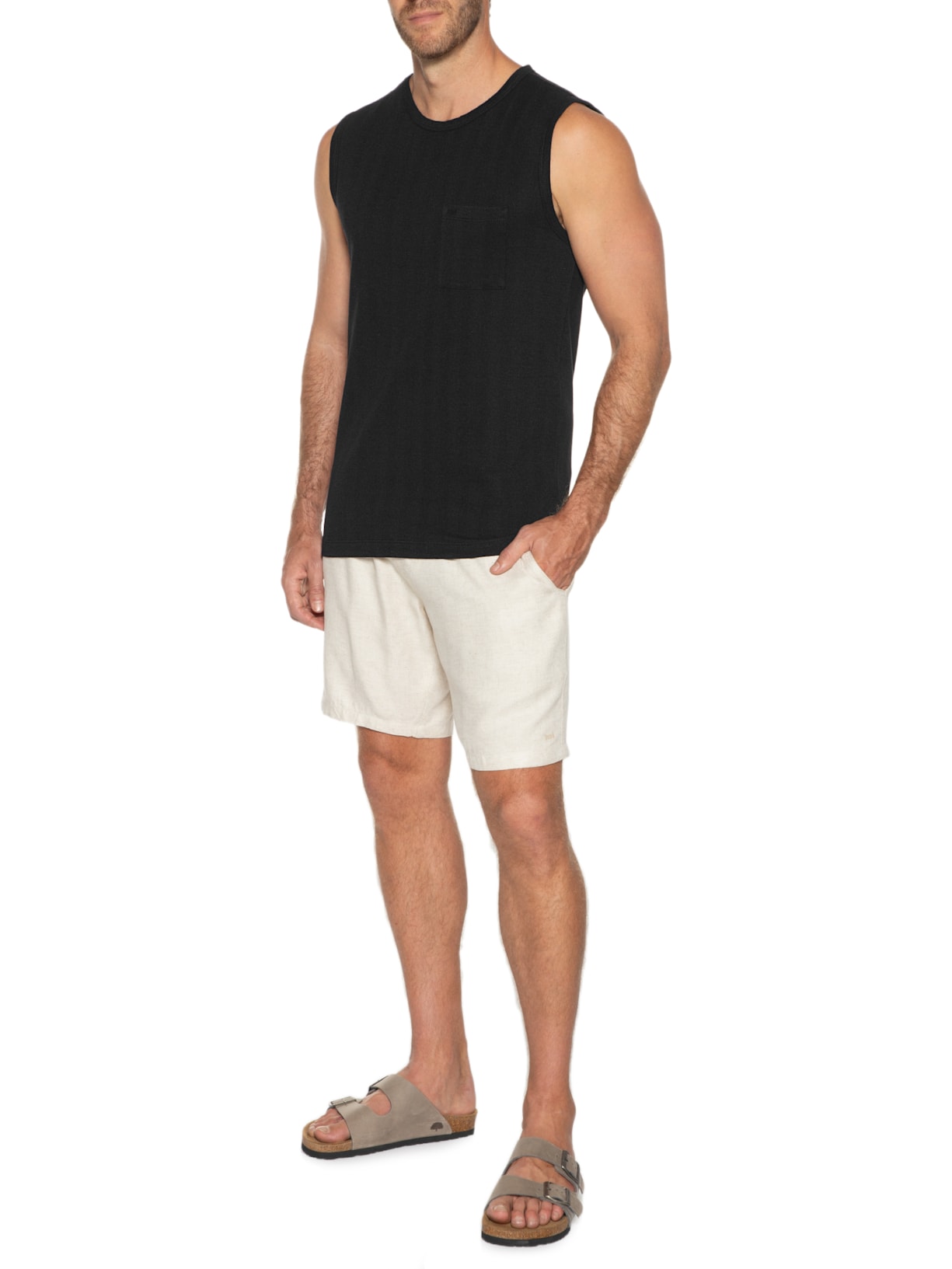 Regata Masculina Gavião Com Textura Preto Urbô