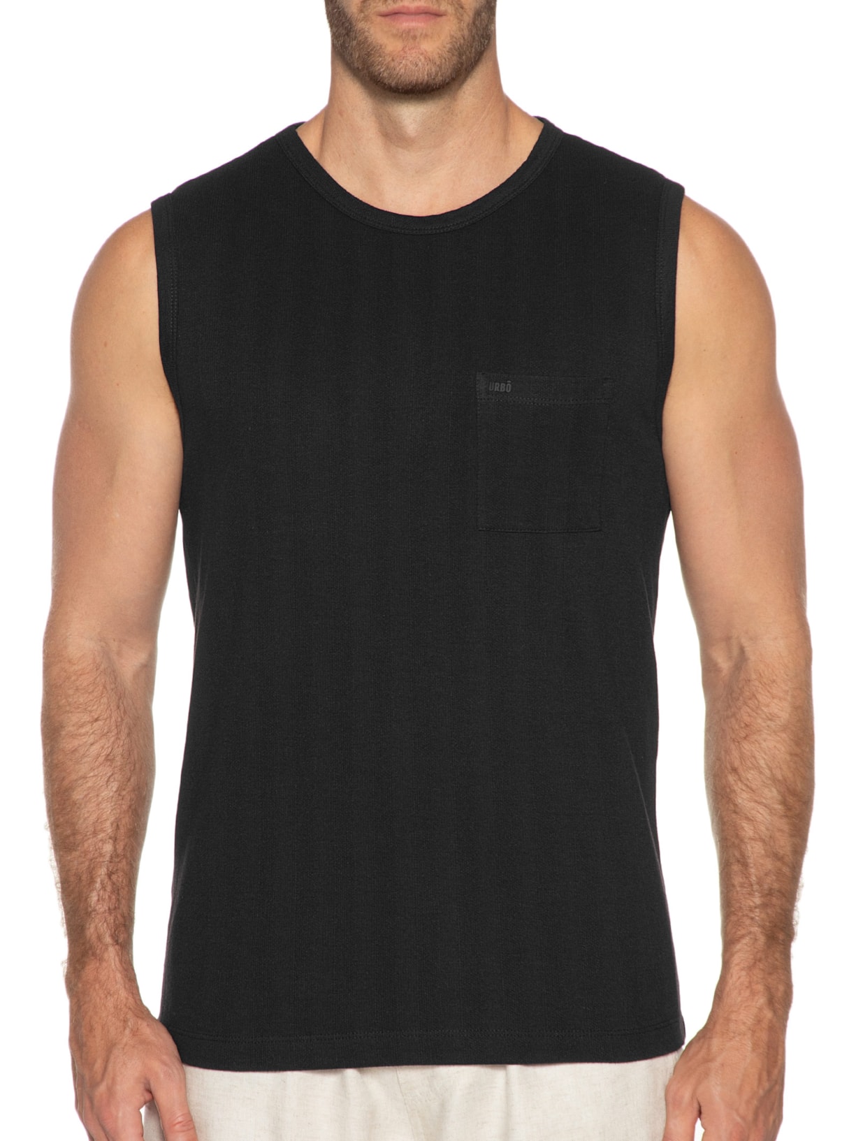 Regata Masculina Gavião Com Textura Preto Urbô