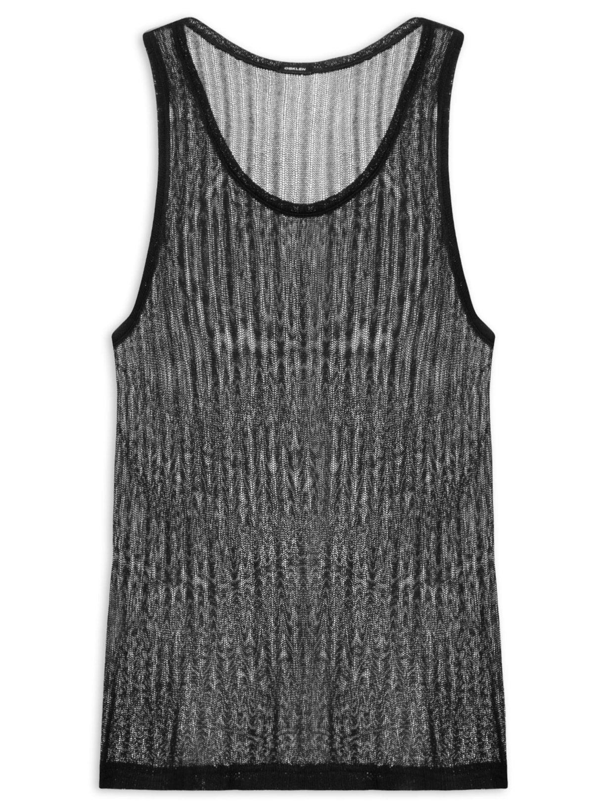 Regata Masculina Knit Texture Preto Osklen