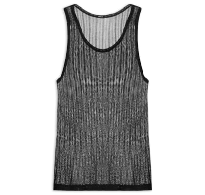 Regata Masculina Knit Texture - Preto