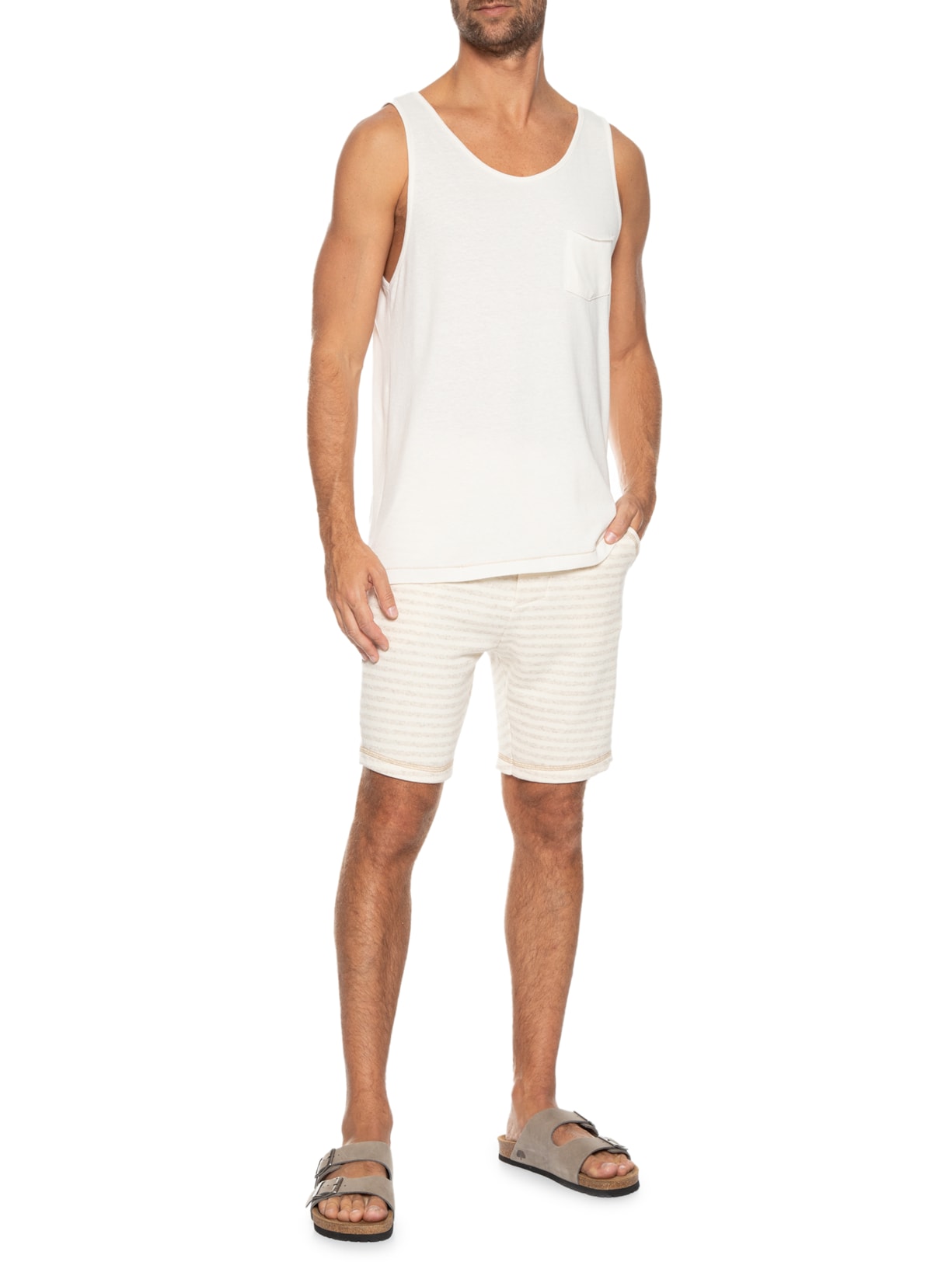 Regata Masculina Lisa Bege Pineapple