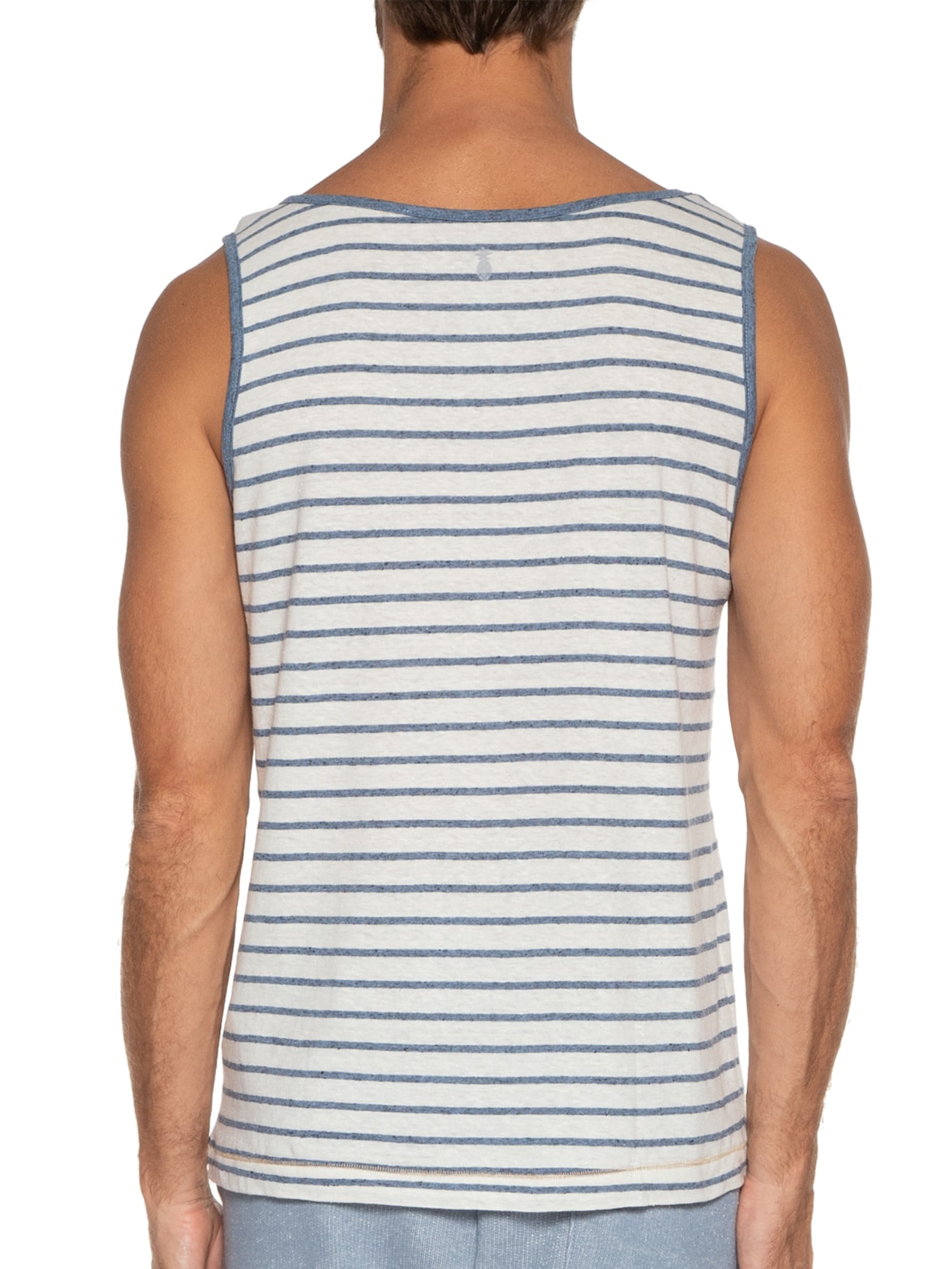 Regata Masculina Listra Fina Off White Pineapple