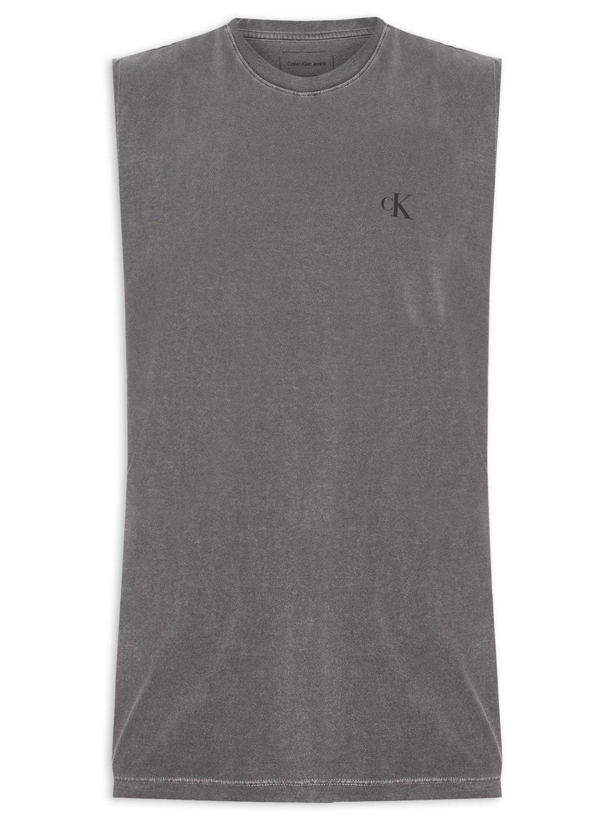 Regata Masculina Logo Monogram Pigmento - Cinza