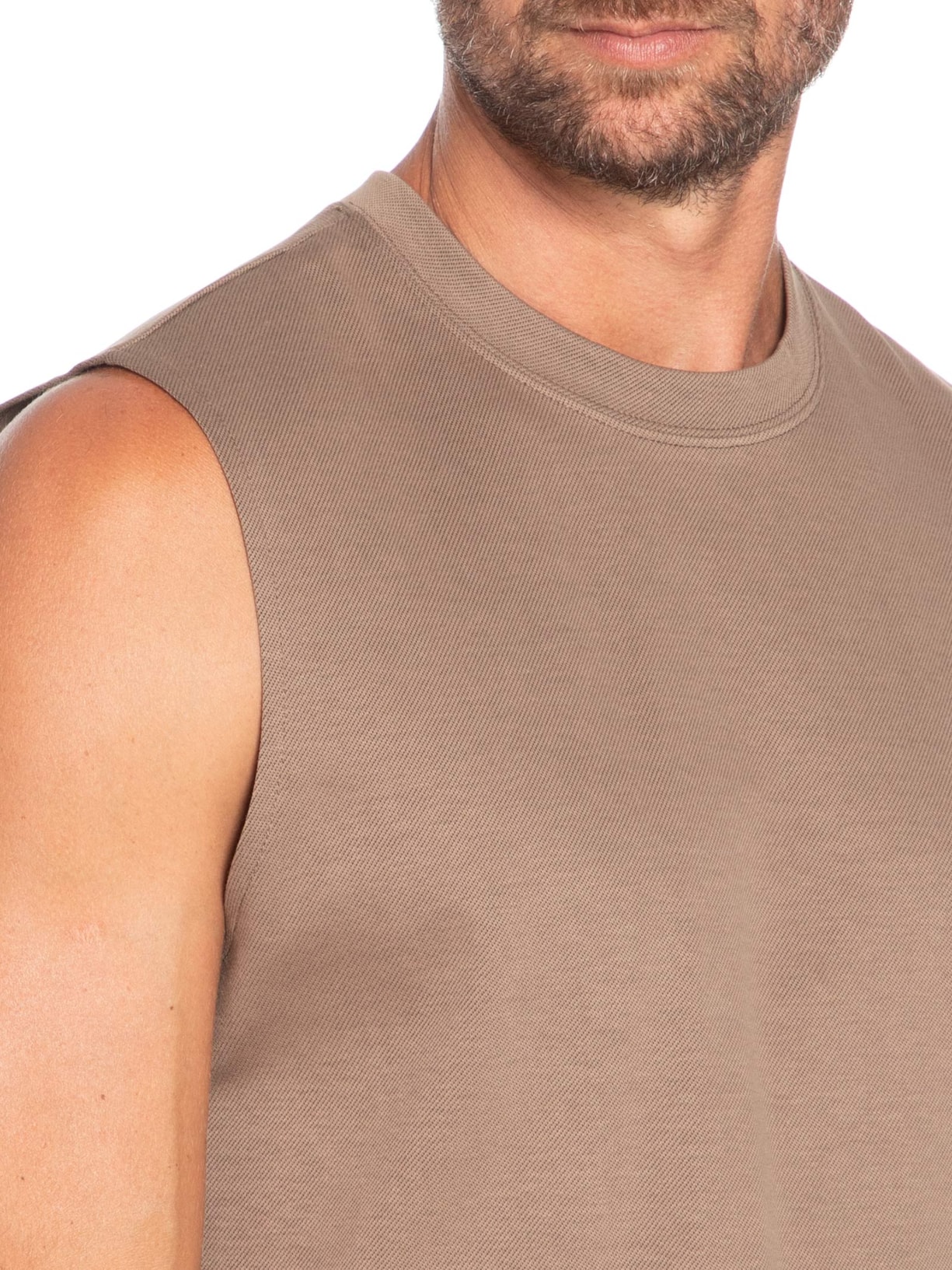 Regata Masculina Machão Bege Basiq Men