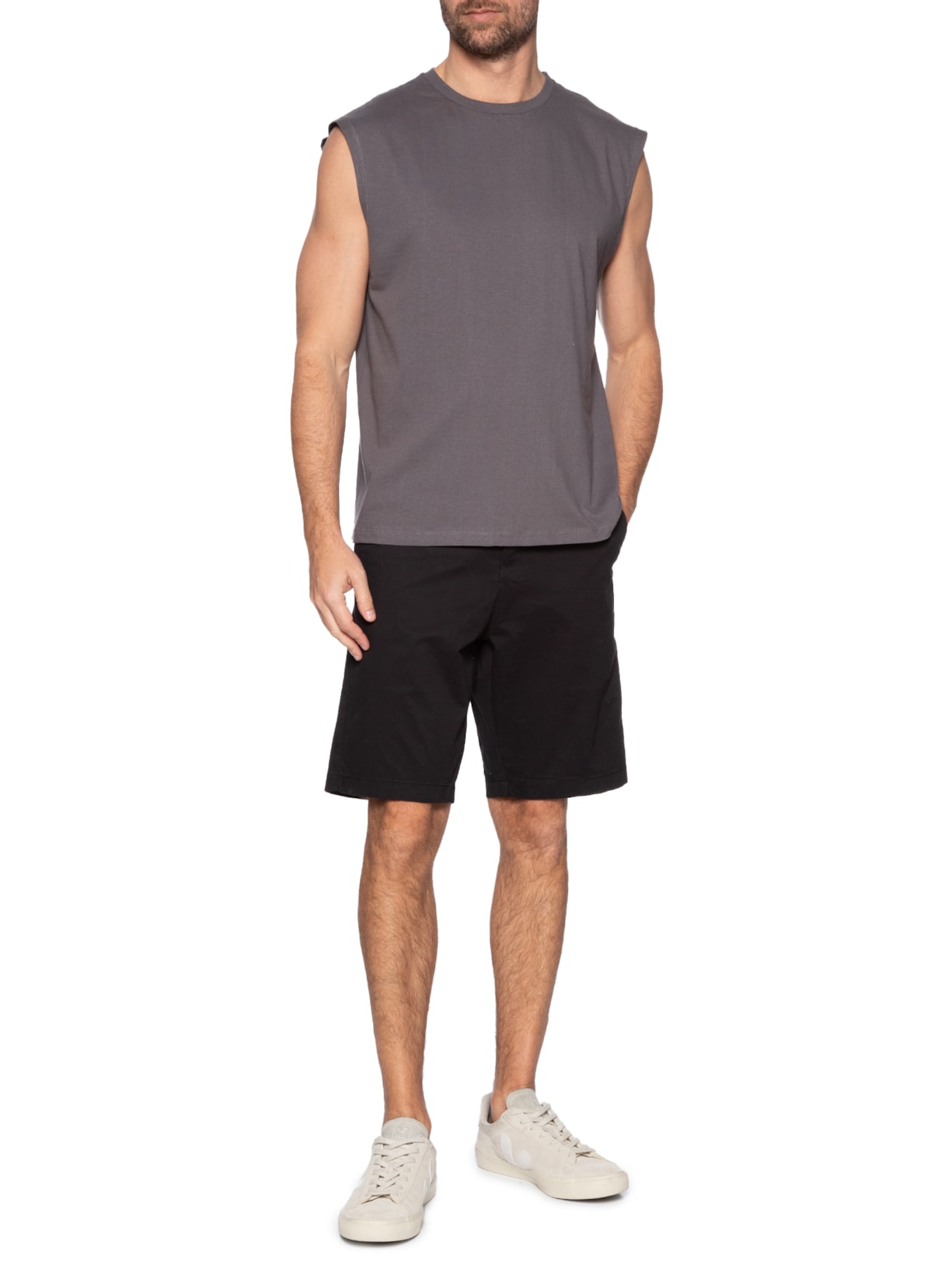 Regata Masculina Machão Cinza Basiq Men