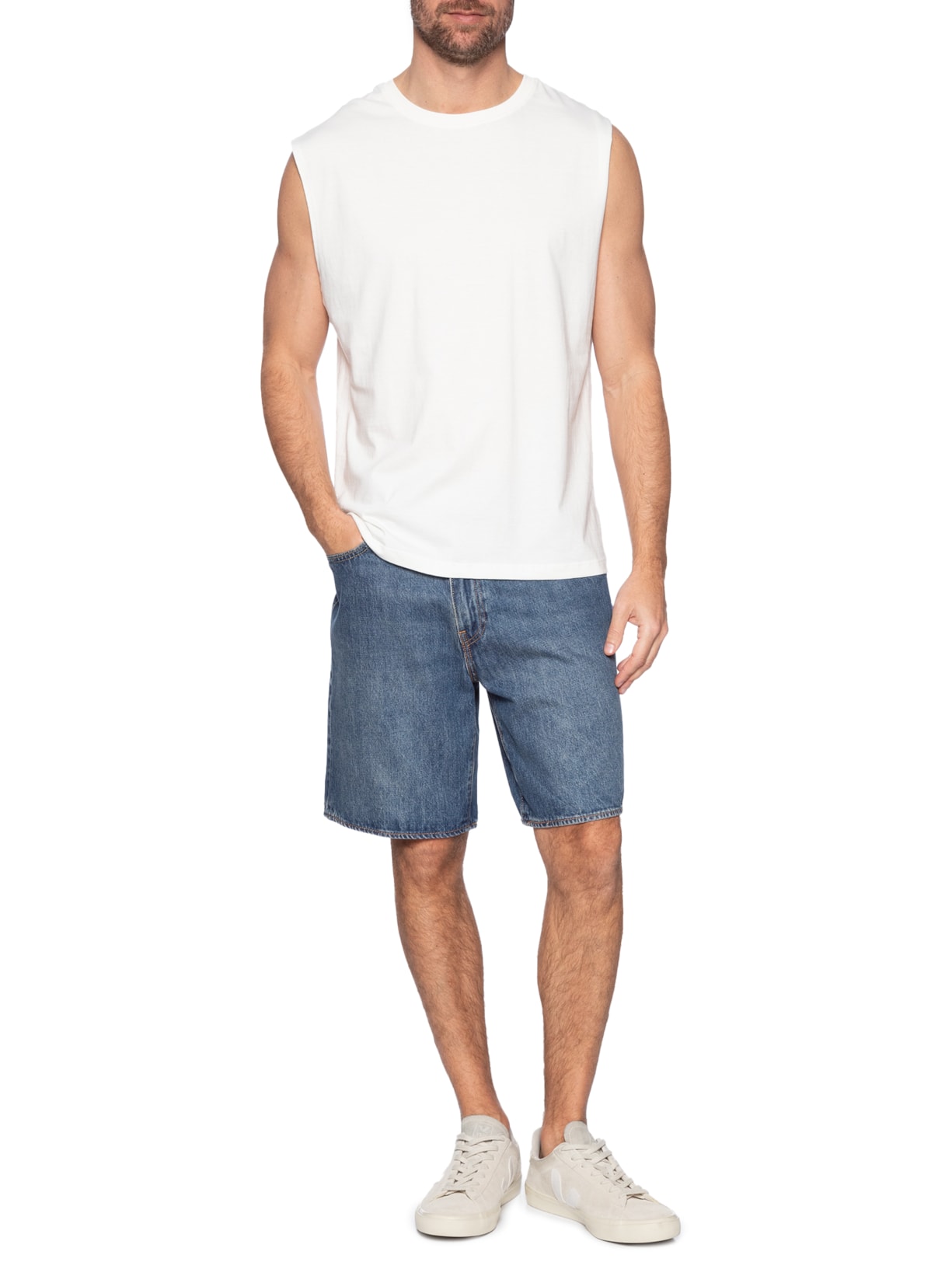 Regata Masculina Machão Off White Basiq Men