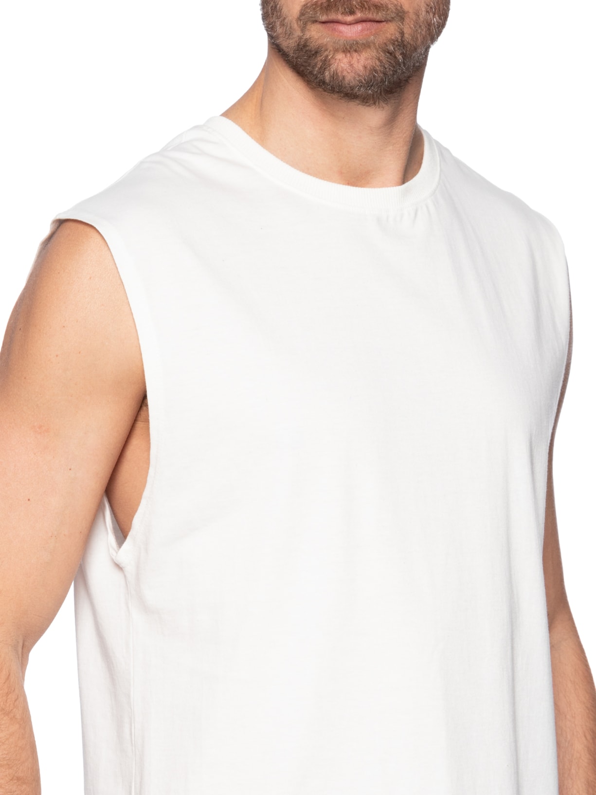 Regata Masculina Machão Off White Basiq Men