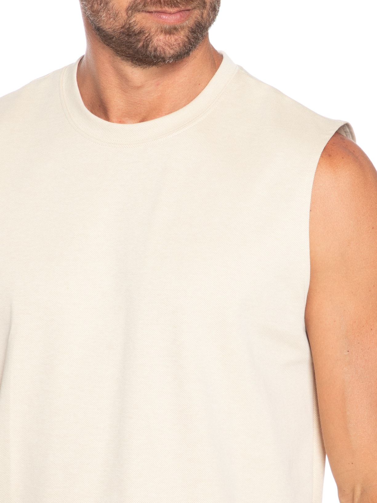 Regata Masculina Machão Off White Basiq Men