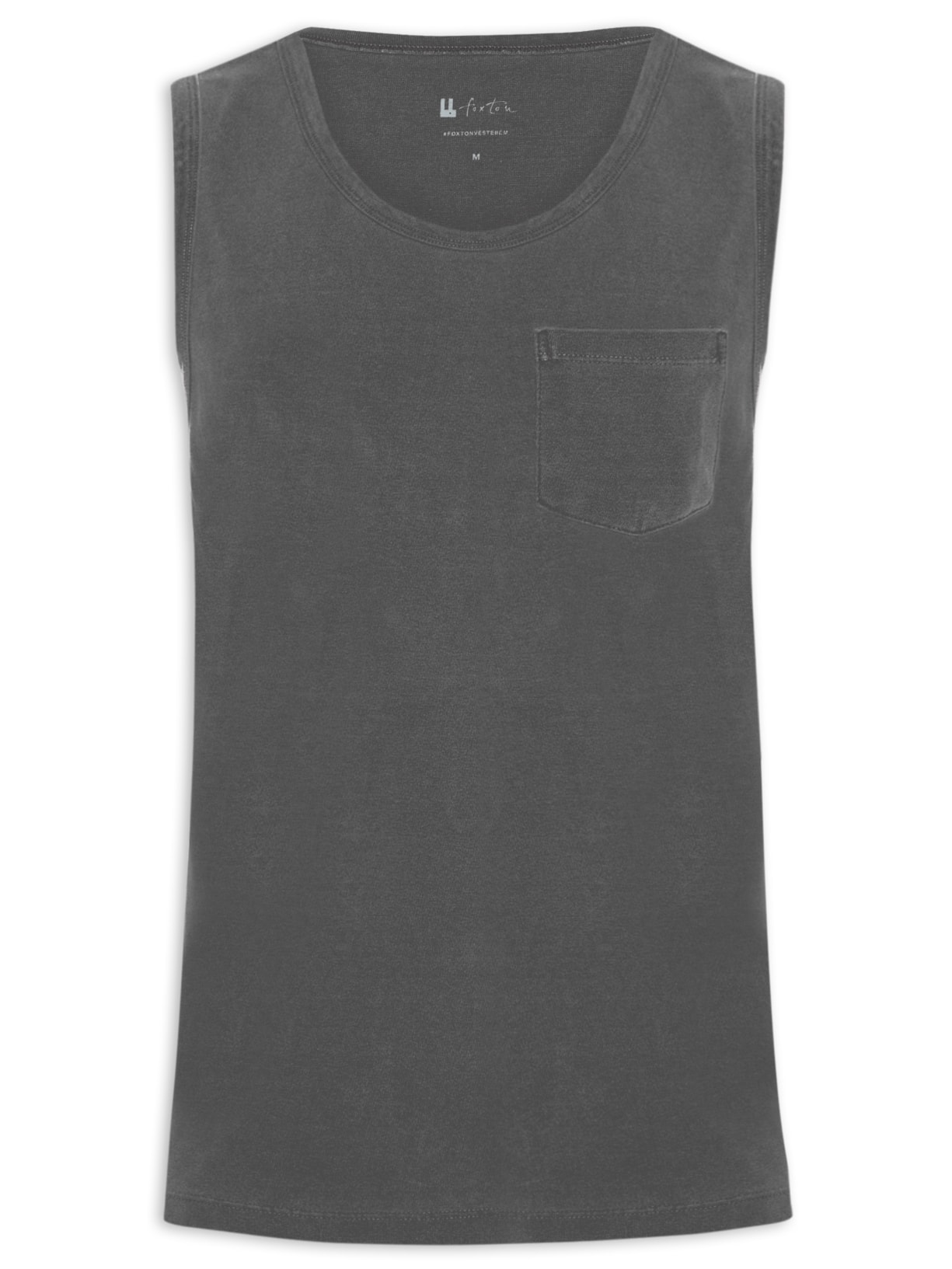 Regata Masculina Malhão Com Bolso - Cinza