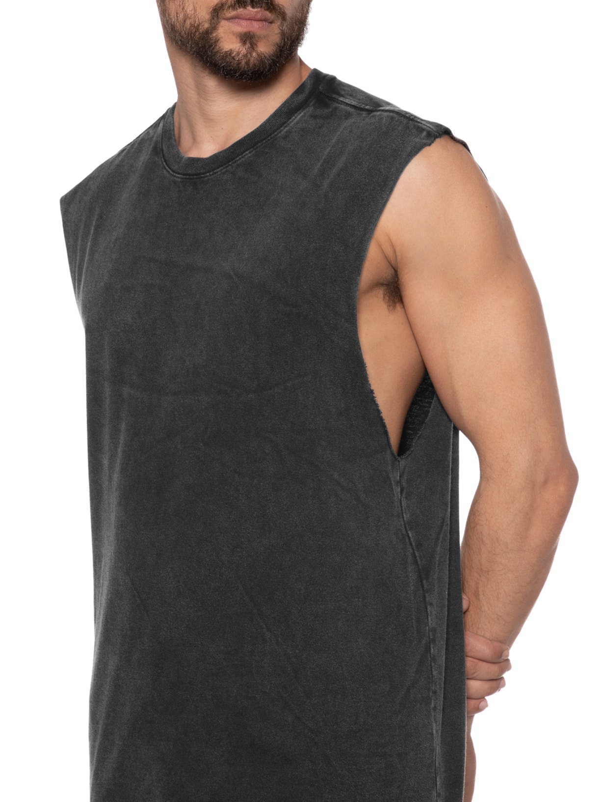 Regata Masculina Malhão Marble Preto Foxton