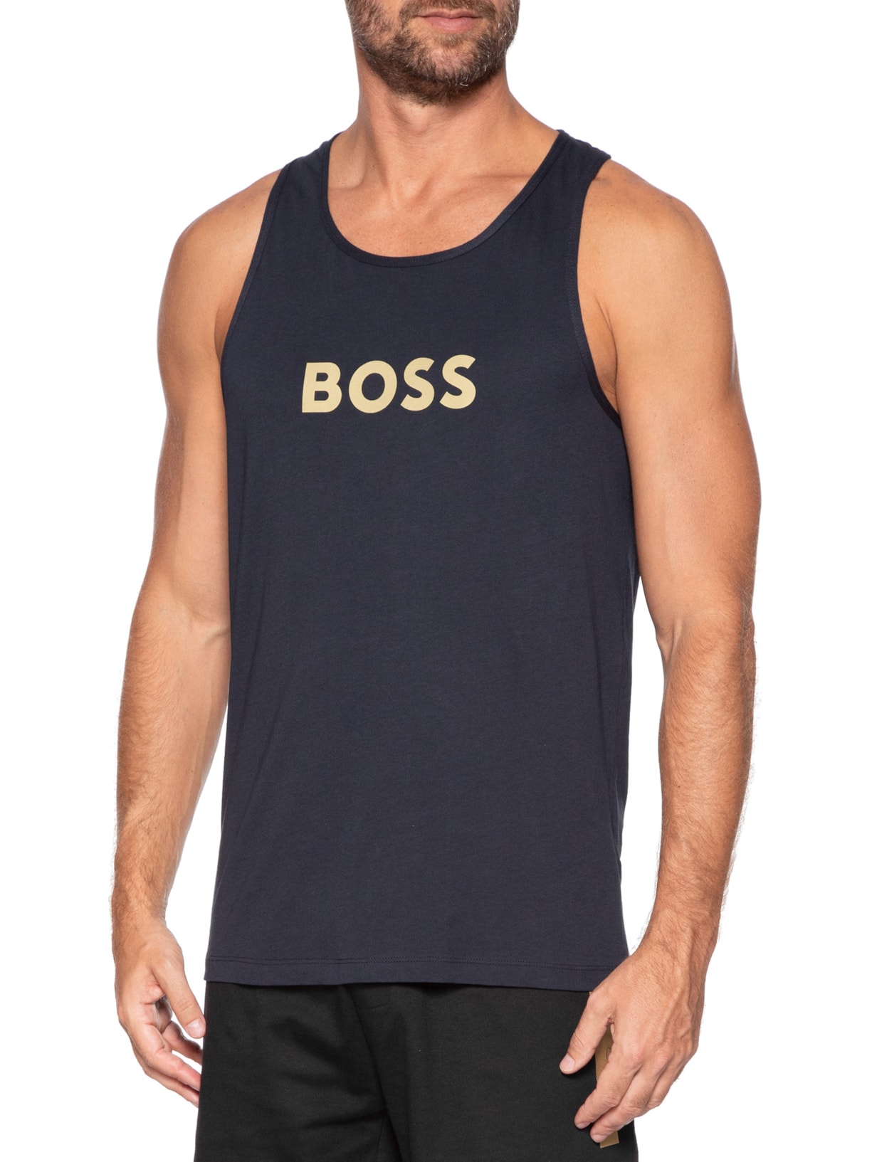 Regata Masculina Manga Curta Tank Top Special Azul Boss