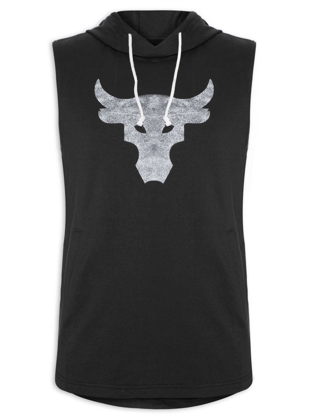 Regata Masculina Moletom De Treino Project Rock Terry Hd Com Capuz - Preto