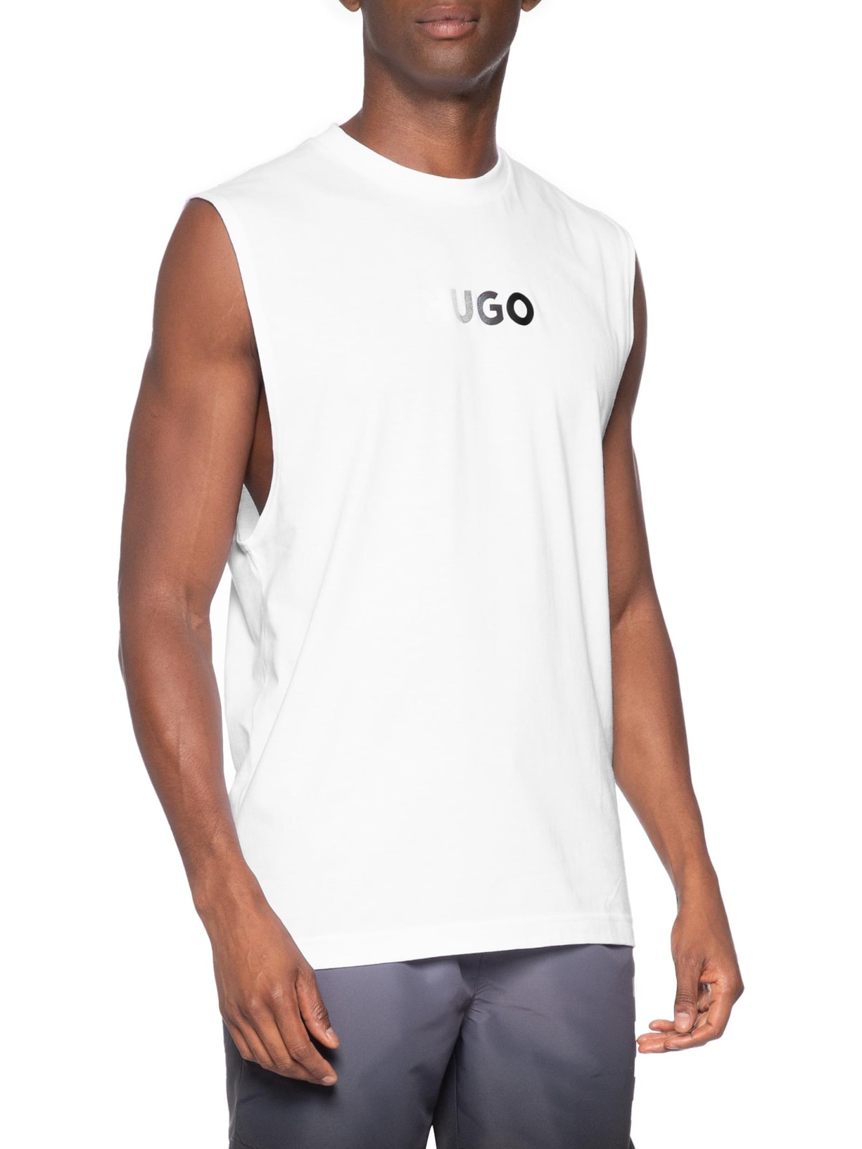 Regata Masculina Ray Beach Tank Loose Branco Hugo
