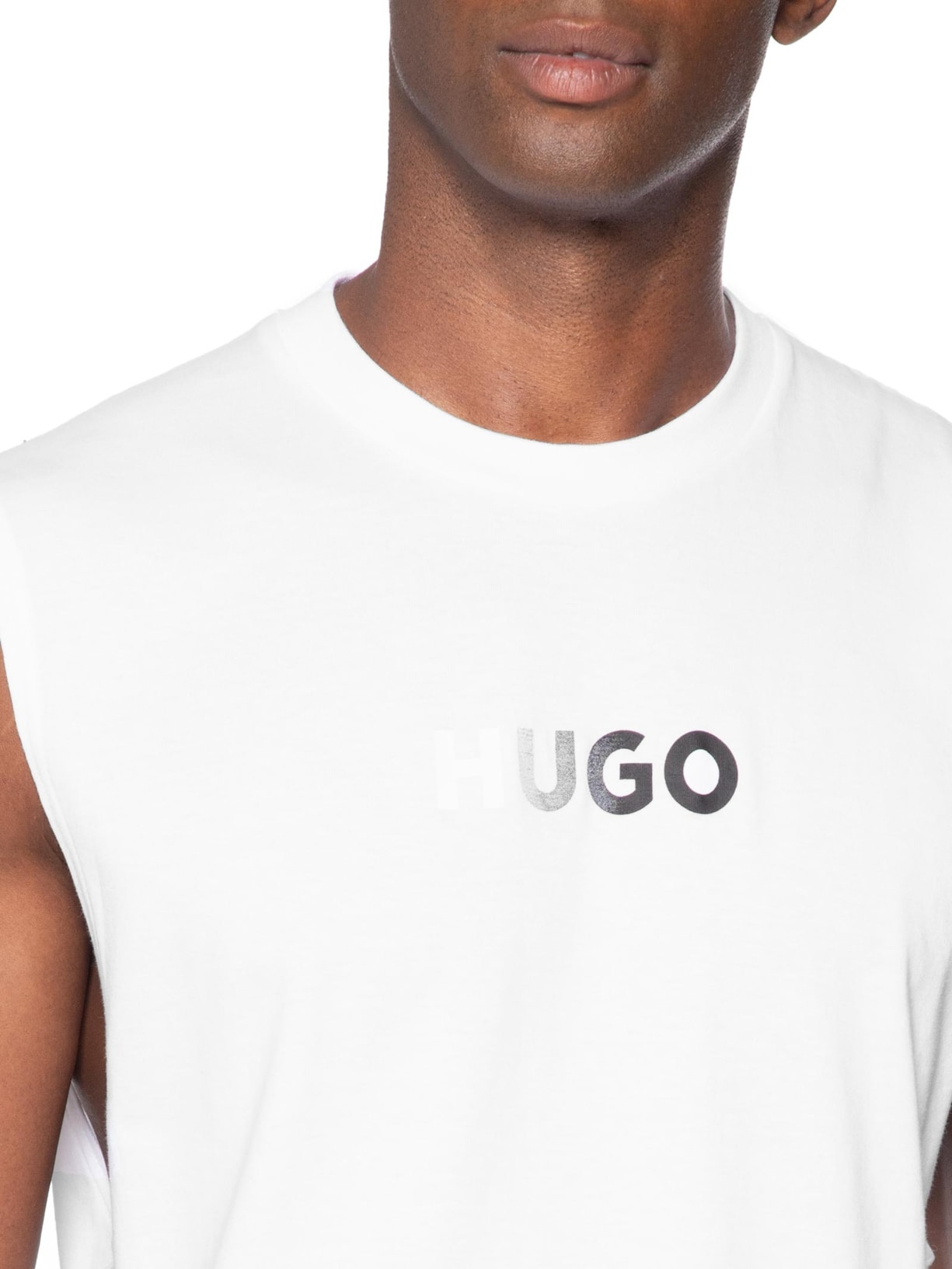 Regata Masculina Ray Beach Tank Loose Branco Hugo