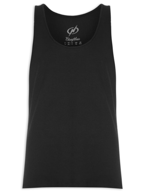 Regata Masculina Rib Basic P12 - Preto