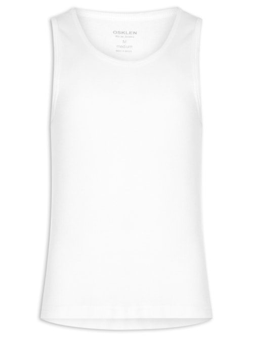 Regata Masculina rib E-Basics - Branco