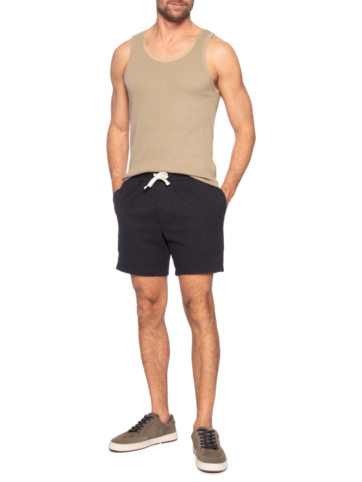 Regata Masculina Rib Slim Bege Foxton
