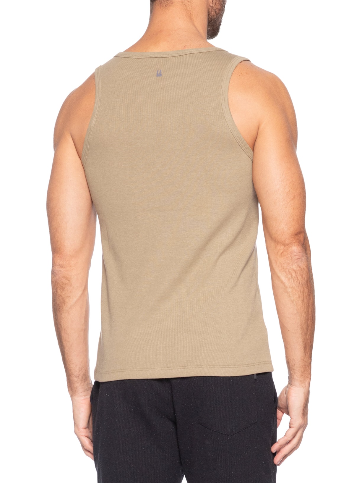 Regata Masculina Rib Slim Bege Foxton