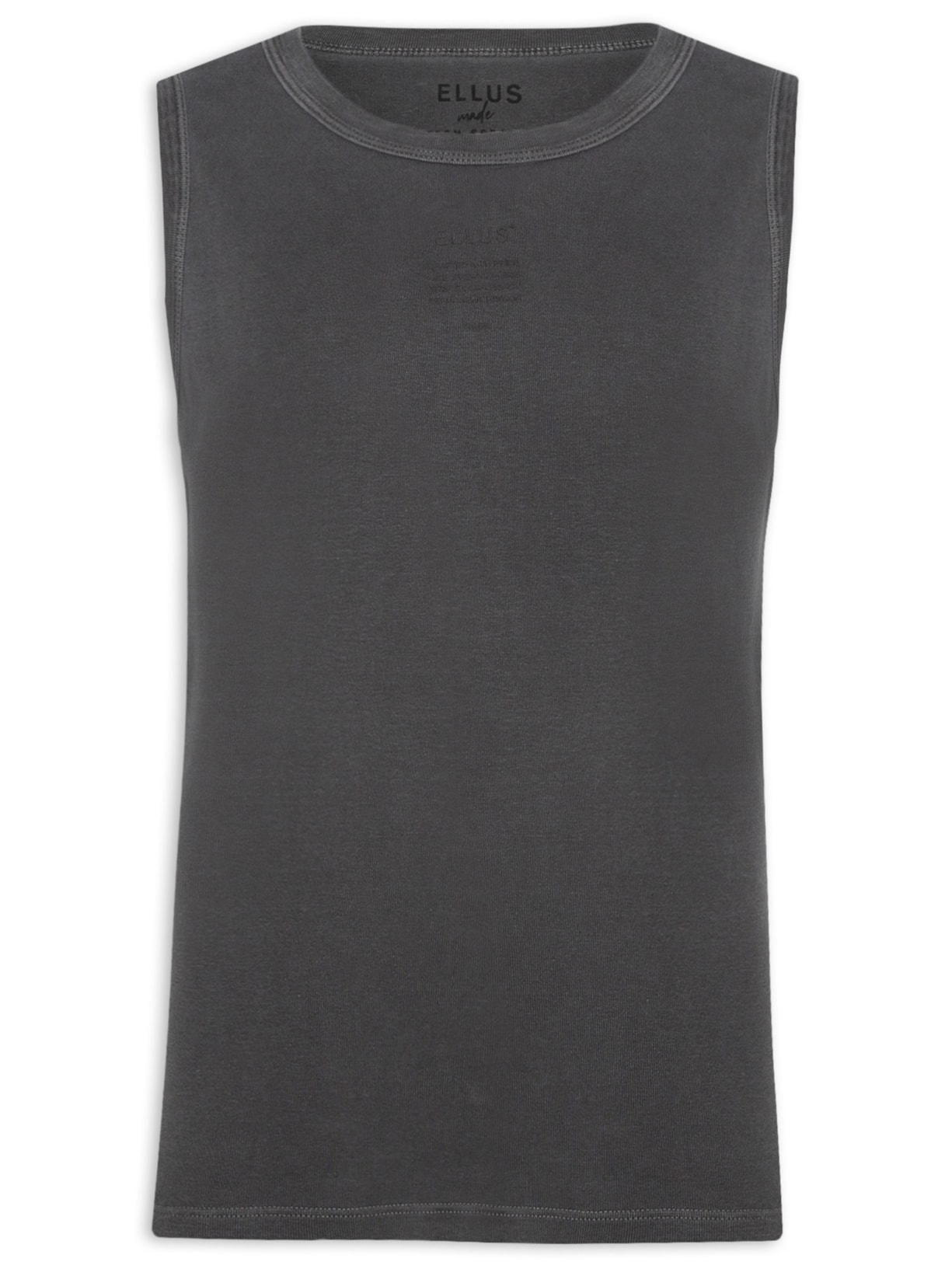 Regata Masculina Rib Washed Ellus Crafted Slim - Preto