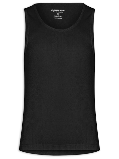 Regata Masculina Ribana E-Basics - Preto