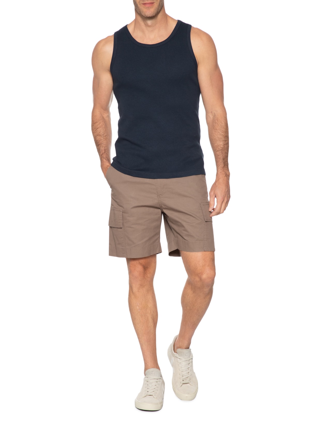 Regata Masculina Ribana Logo Monograma Azul Calvin Klein Jeans