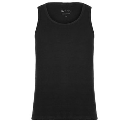 Regata Masculina Ribana Slim - Preto