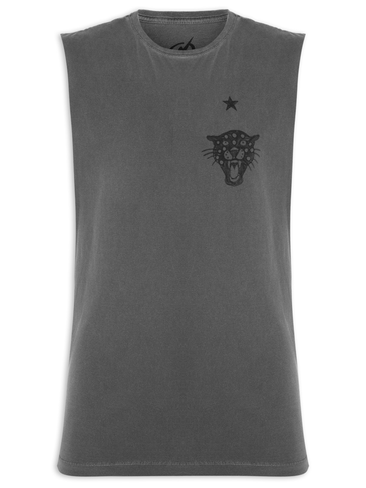 Regata Masculina Silk Onça Zez - Cinza