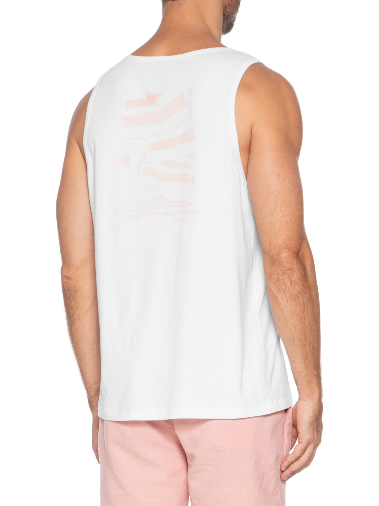 Regata Masculina Silkada Barracas Branco Pineapple