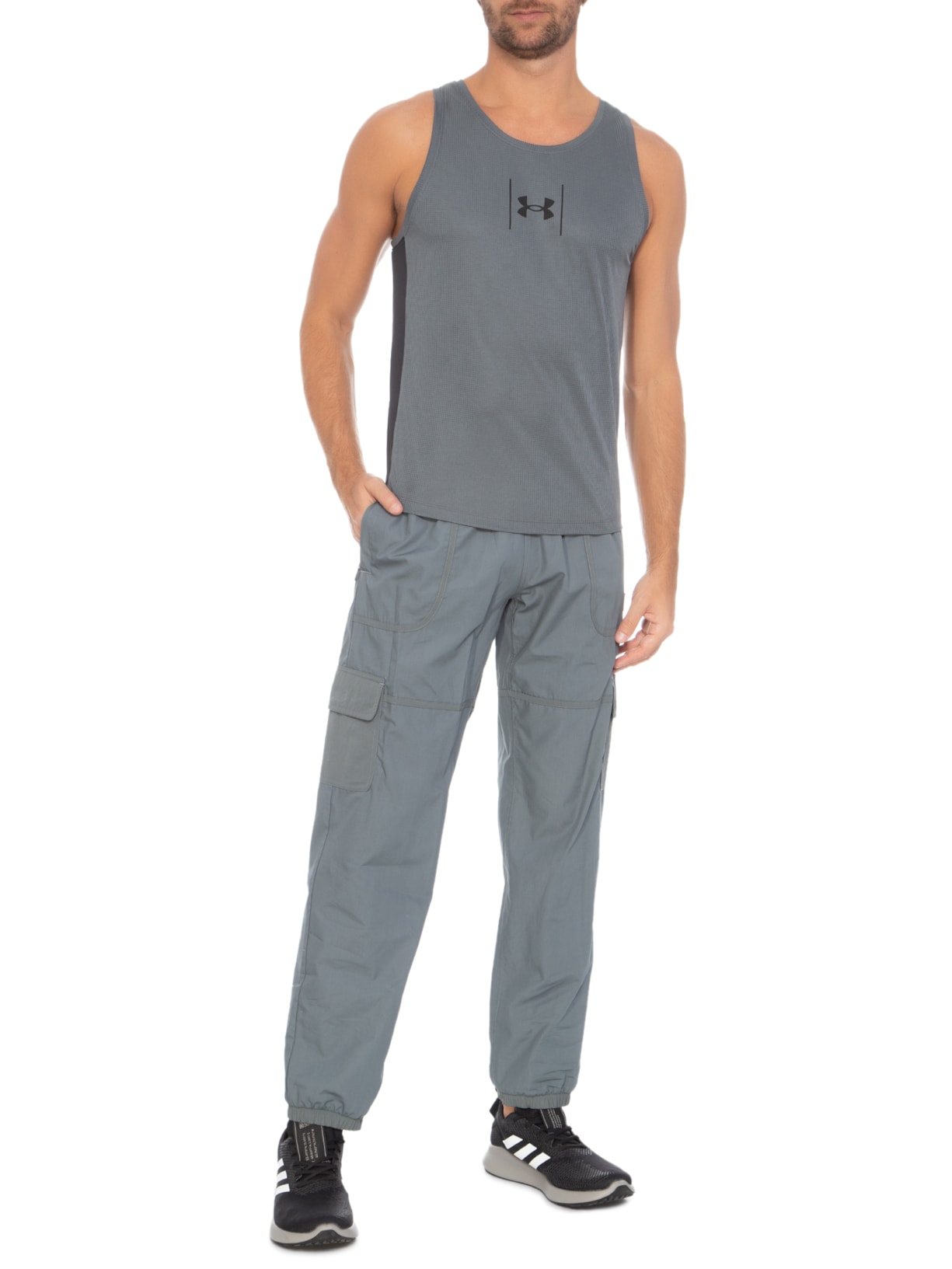 Regata Masculina Speed Stride Shock Cinza Under Armour
