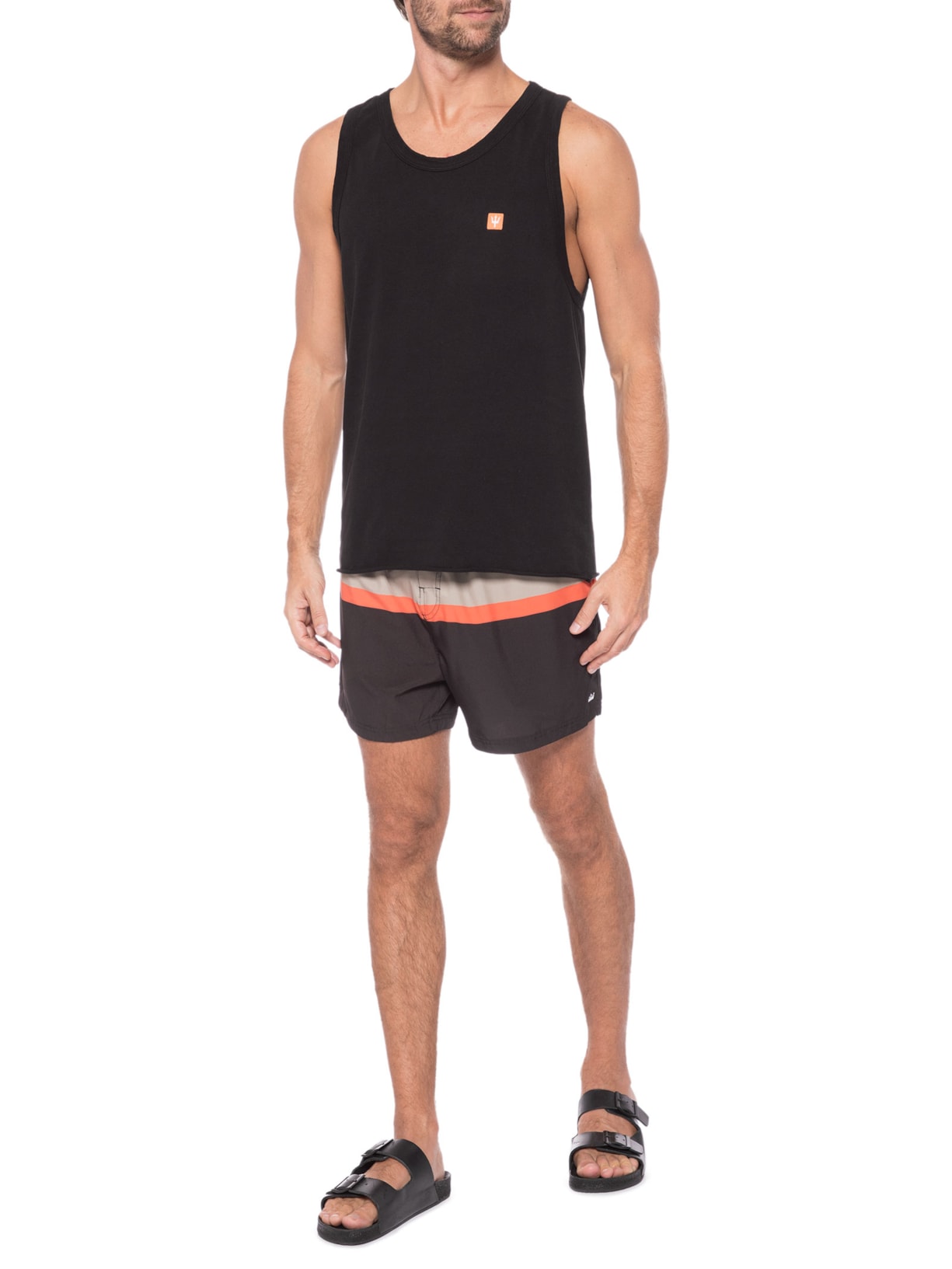 Regata Masculina Strong Box Tridente Preto Osklen