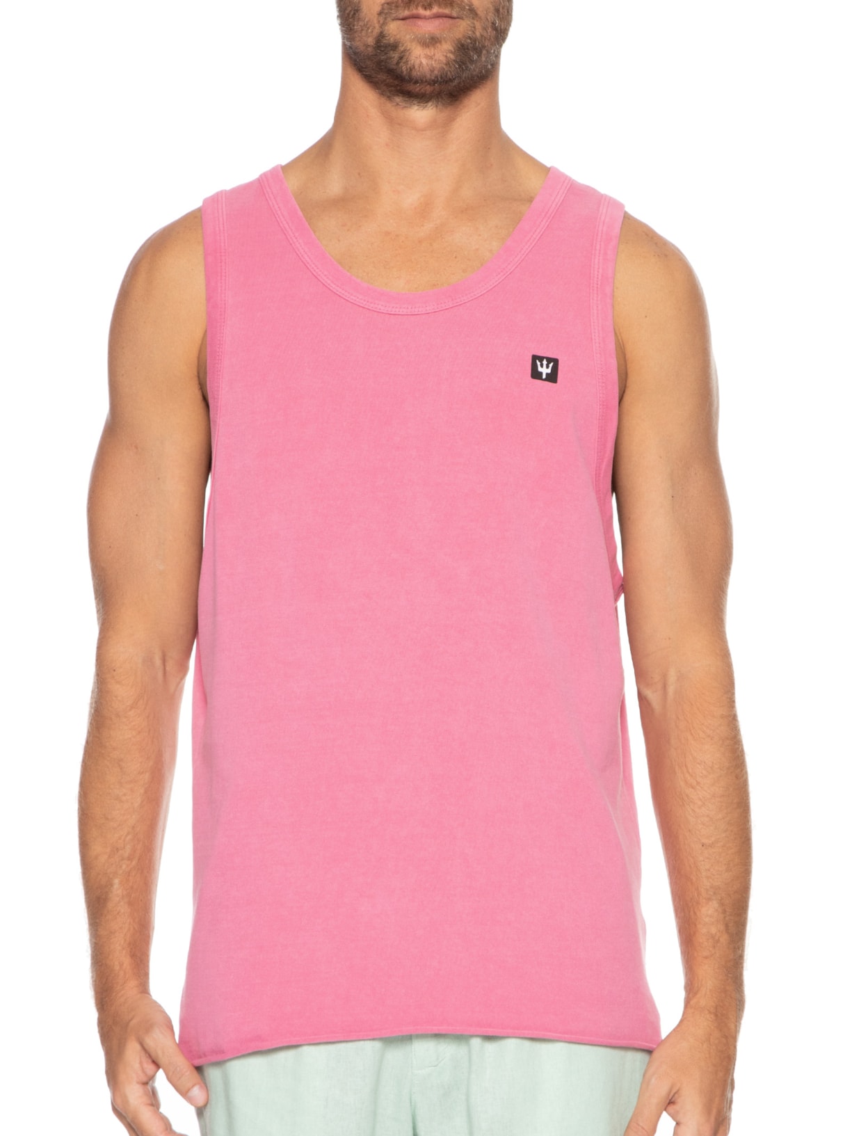 Regata Masculina Strong Tridente Rosa Osklen