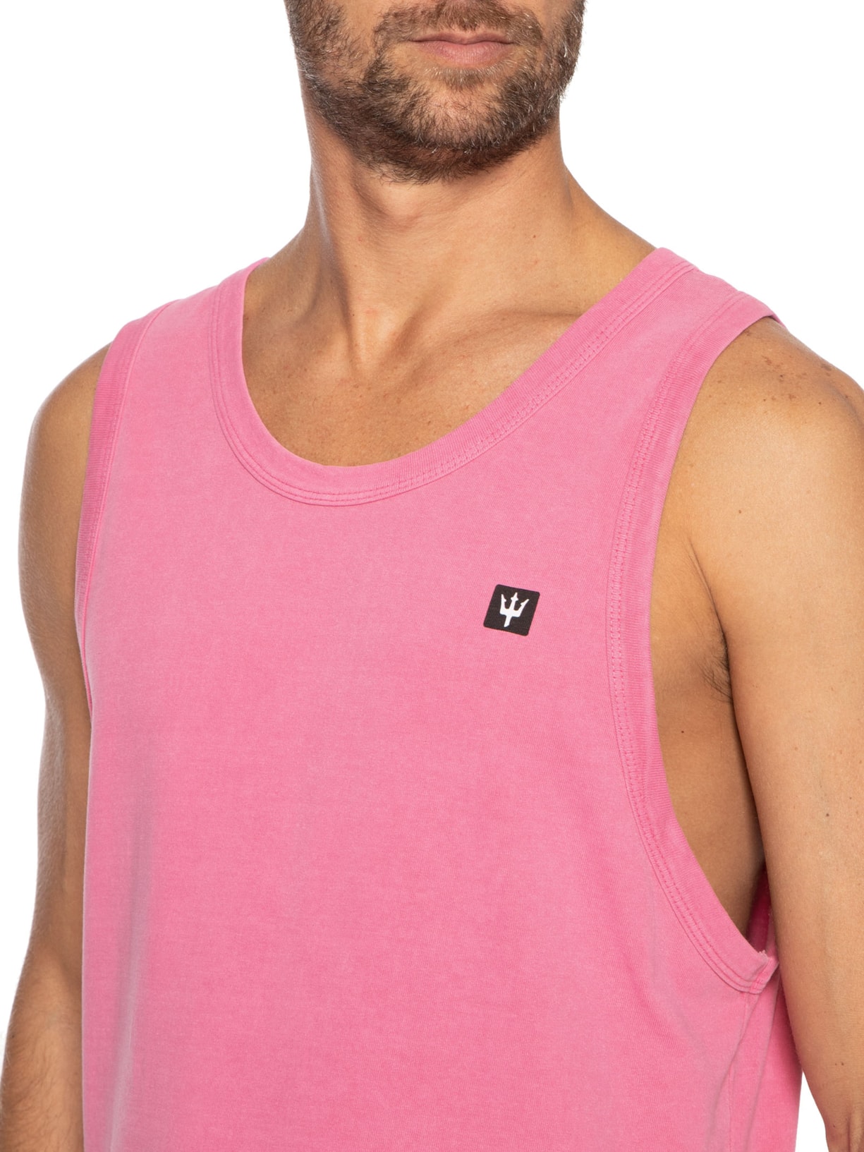 Regata Masculina Strong Tridente Rosa Osklen