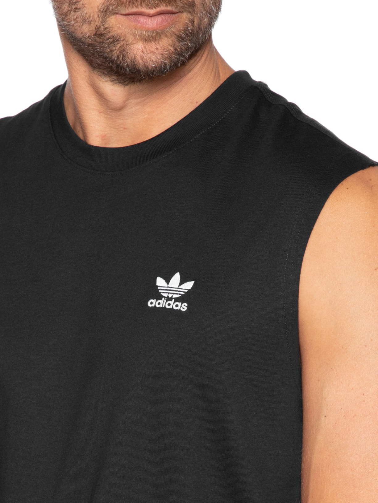 Regata Masculina Trefoil Essentials Preto Adidas Originals