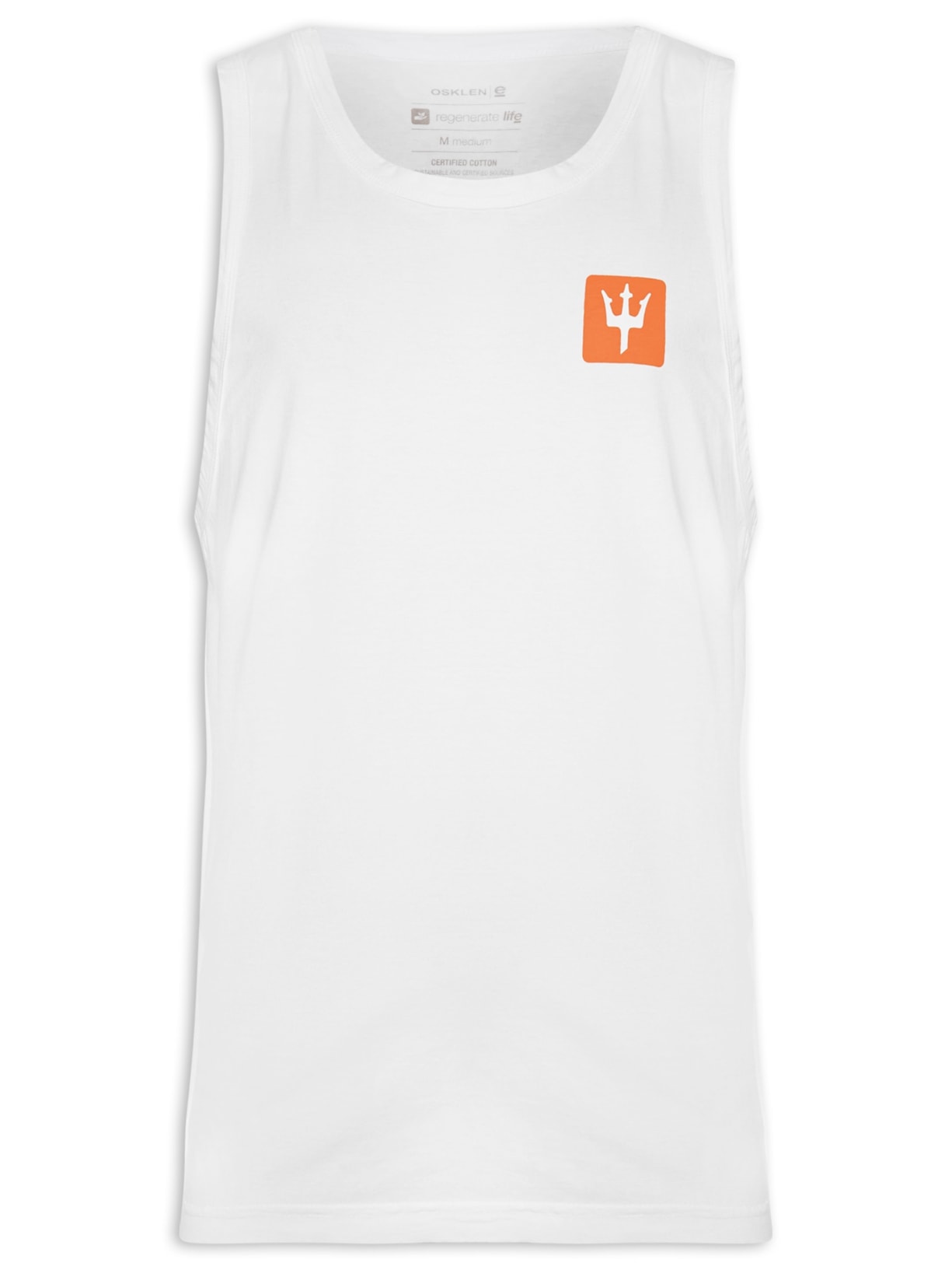 Regata Masculina Tridente Box Branco Osklen