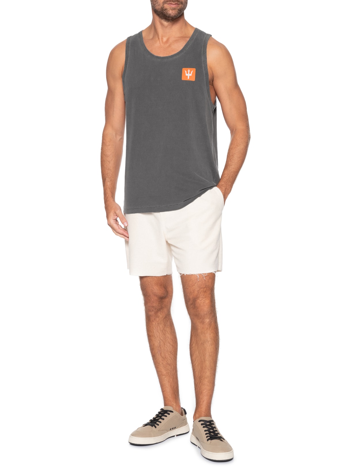 Regata Masculina Tridente Box Preto Osklen